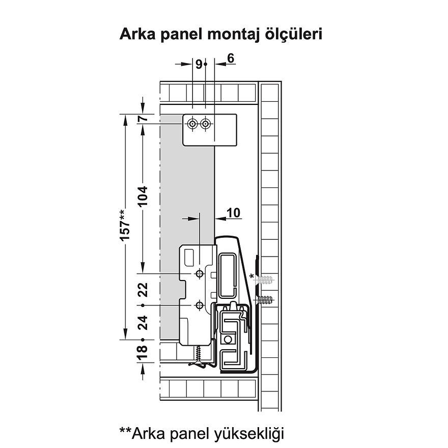 Küçük resim: Hafele Matrix Box P Kare Bordürlü Çekmece Seti Antrasit 350mm