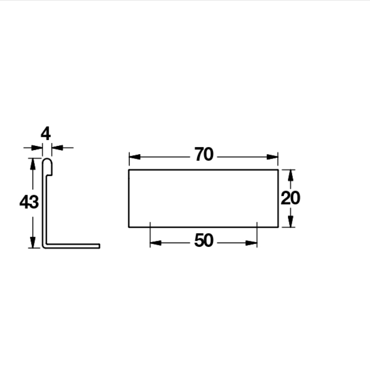 Küçük resim: Hafele Gunpo II Profil Kulp Krom Mat Renkli 50mm
