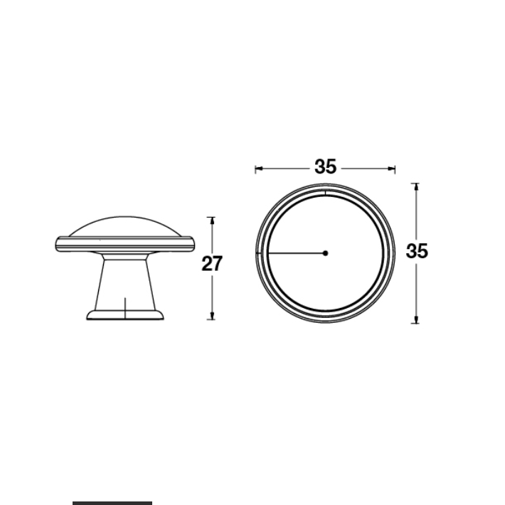 Küçük resim: Hafele Violet Düğme Kulp Antik Gümüş Renkli Porselen