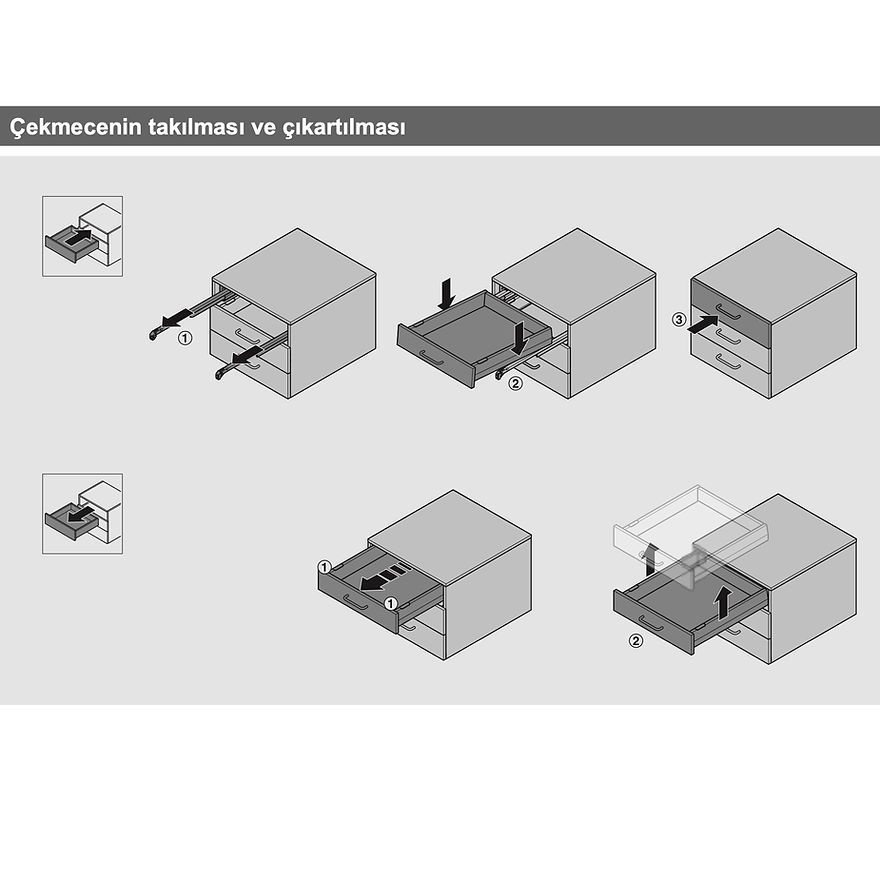 Küçük resim: Hafele Matrix Box P Bordürlü Kiler Çekmecesi Antrasit 900mm 450mm