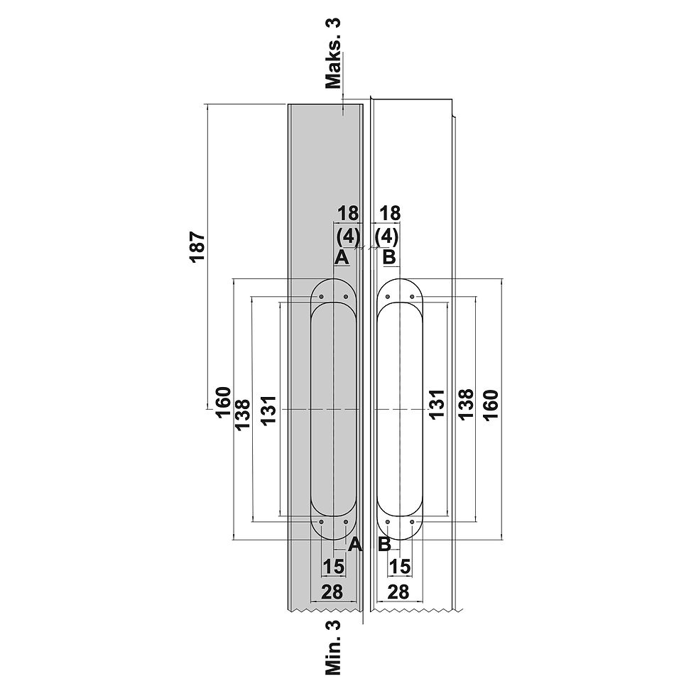 Küçük resim: Hafele Gizli Menteşe CDH 80K (F) Siyah Renkli