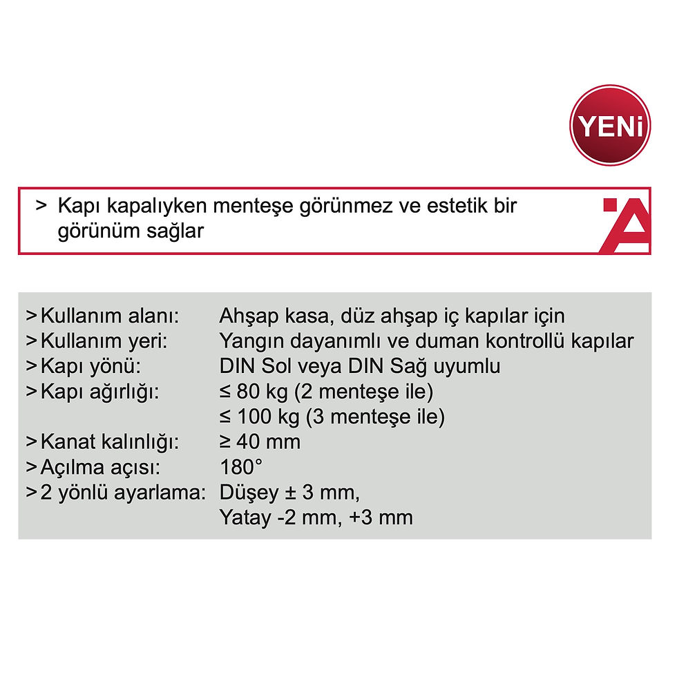 Küçük resim: Hafele CDH 80C Gizli Menteşe Nikel Renkli