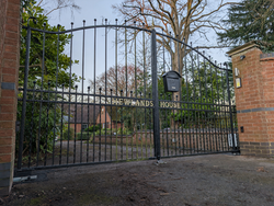 Decorative residential swing gates