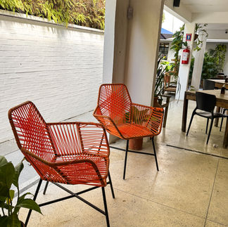 Espaço externo do restaurante Reteteu