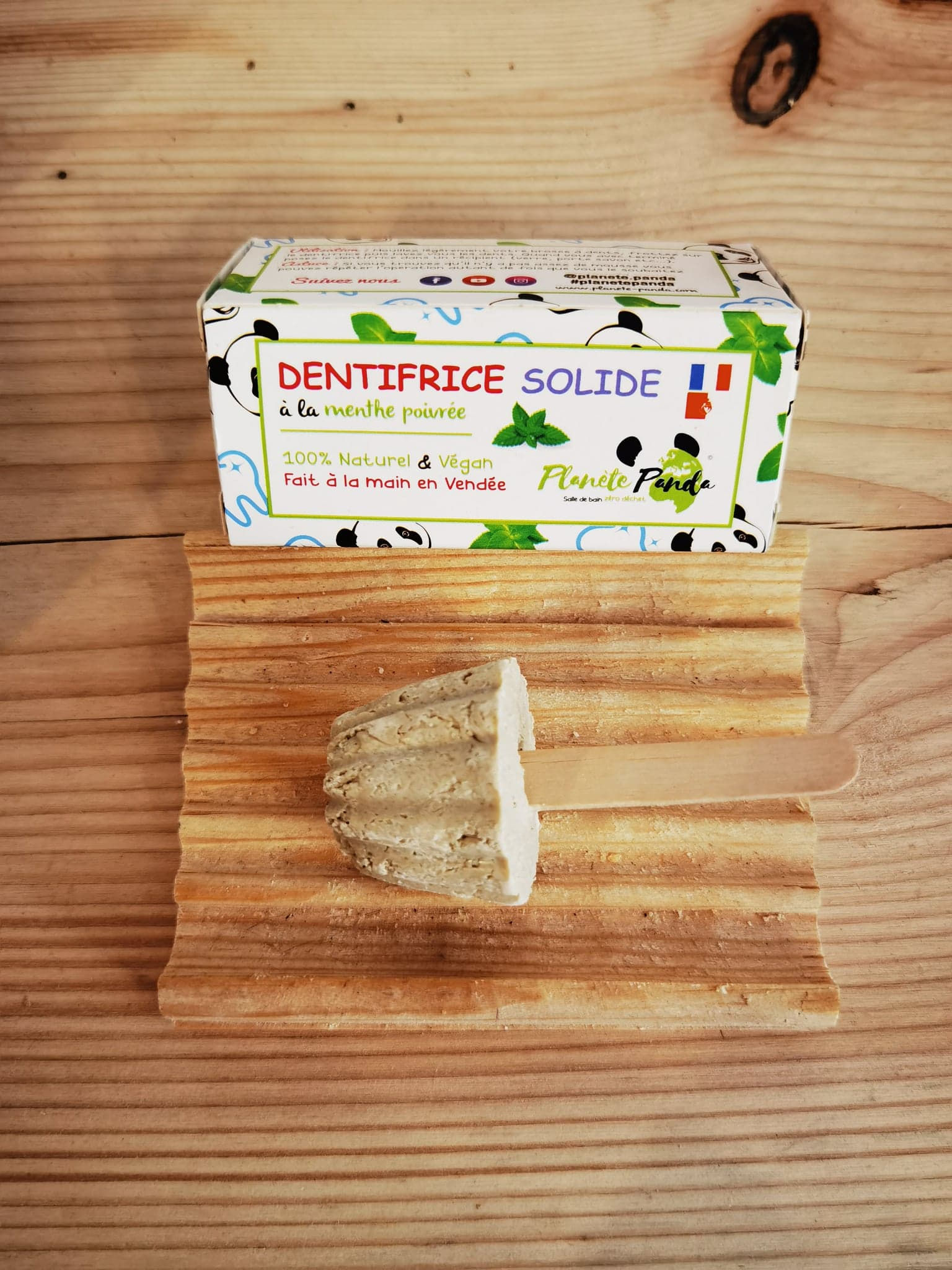 Dentifrice solide à la menthe poivrée