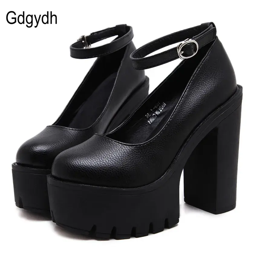 Gdgydh Spring Autumn Casual High-Heeled Shoes Sexy Ruslana Korshunova Thick
