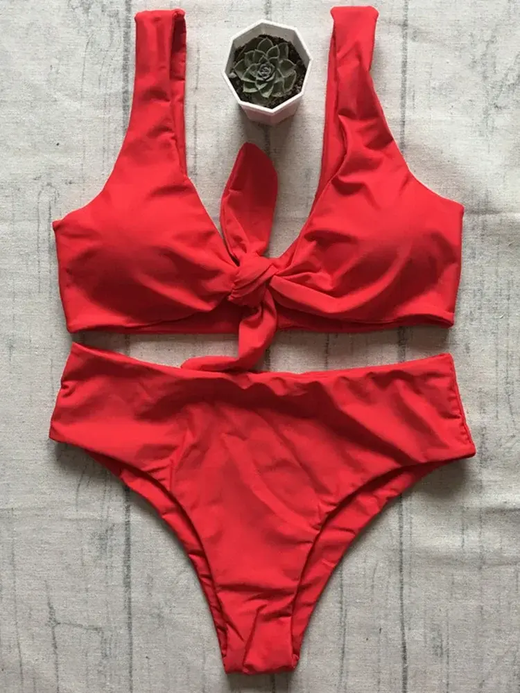 Miniature : Two-Pieces Bikini Set Bather Bathing Suit Swim Lady