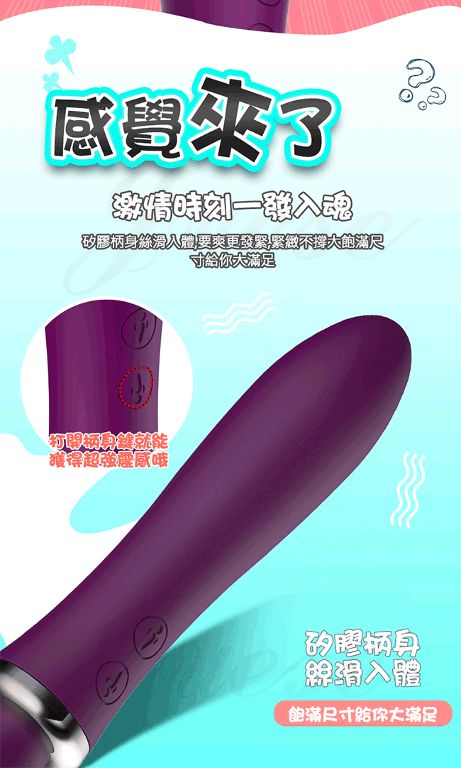 縮圖：(072001)10段變頻震動充電矽膠雙頭AV按摩棒