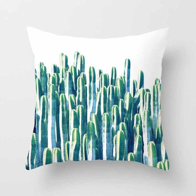 Miniatura: Vintage Flower Tropical Leaves Cushion Cover