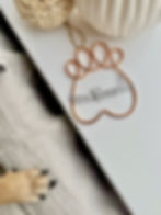 Thumbnail: Personalised Wire Paw Print – Handmade Pet Keepsake