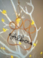 Thumbnail: Personalised Wire Paw Print – Handmade Pet Keepsake