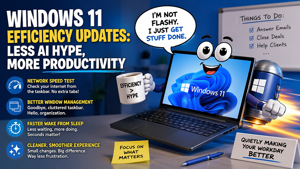 Windows 11 Efficiency Updates: Less AI Hype, More Productivity