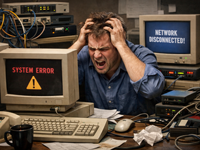 A user frustrated with old hardware