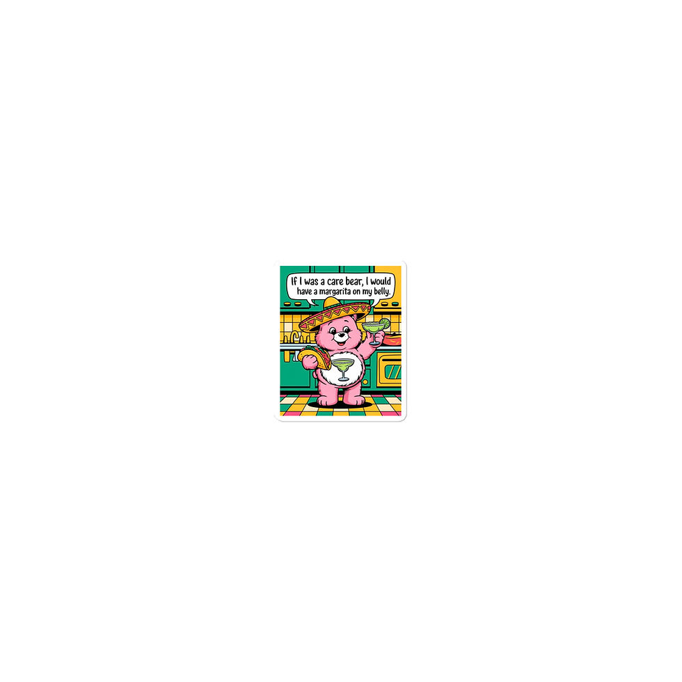 Thumbnail: Margarita Bear Bubble-free sticker