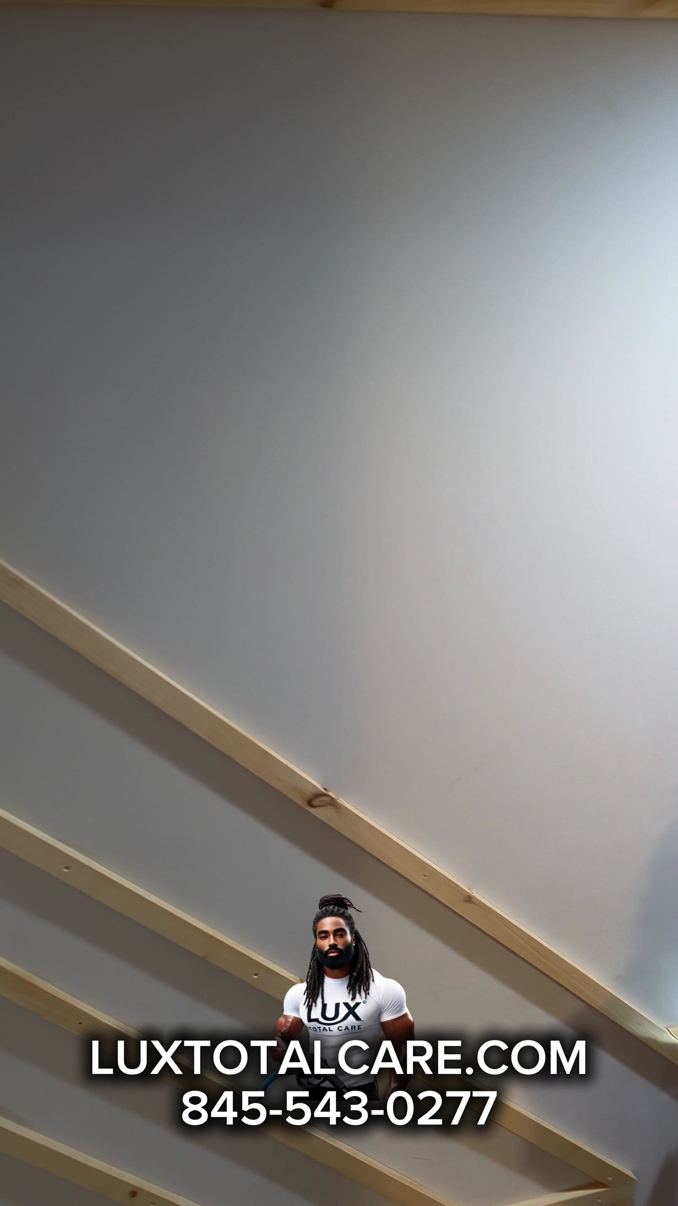 Lux Total Care painting a room in a warm brown