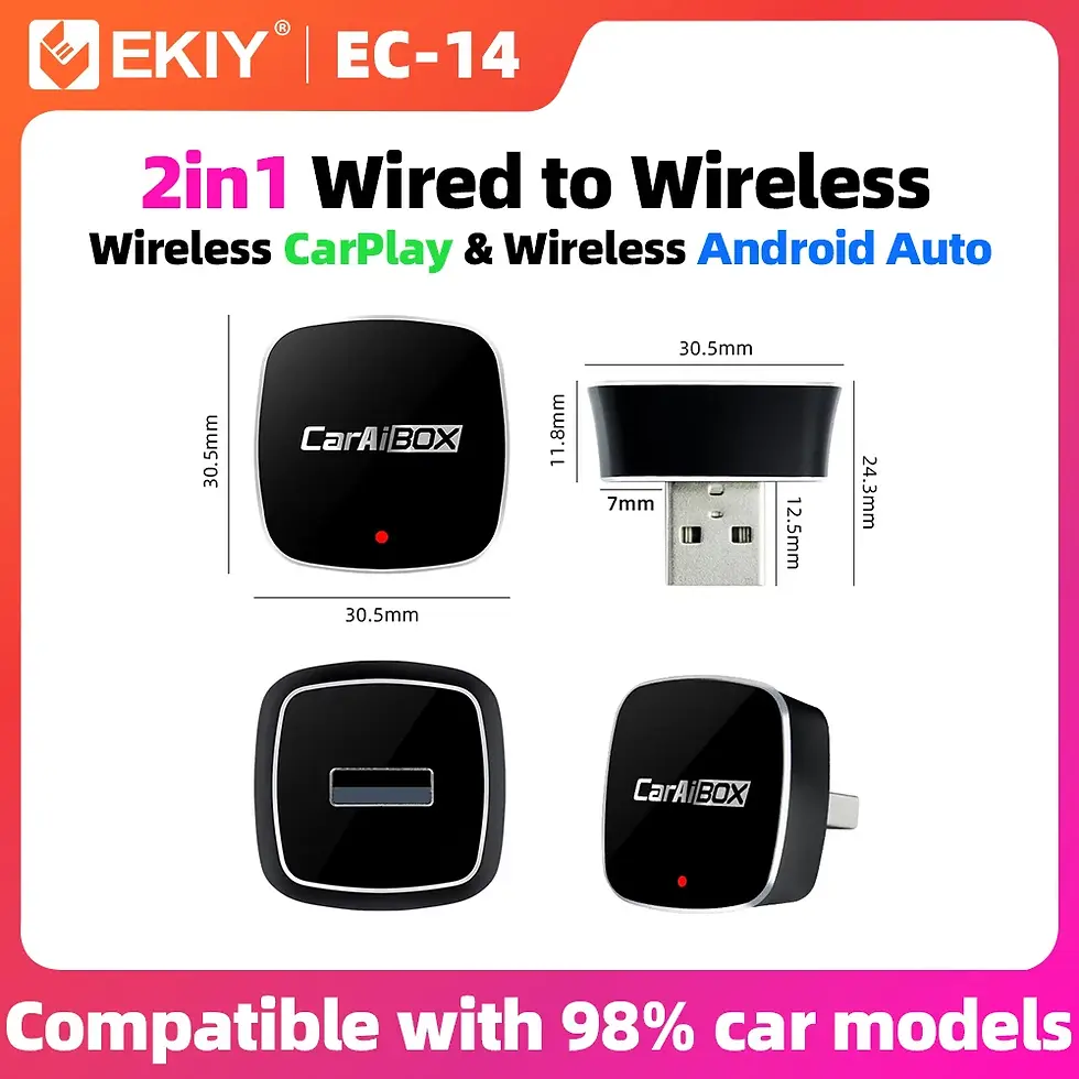 2 in 1 Wireless CarPlay Adapter for Android Auto