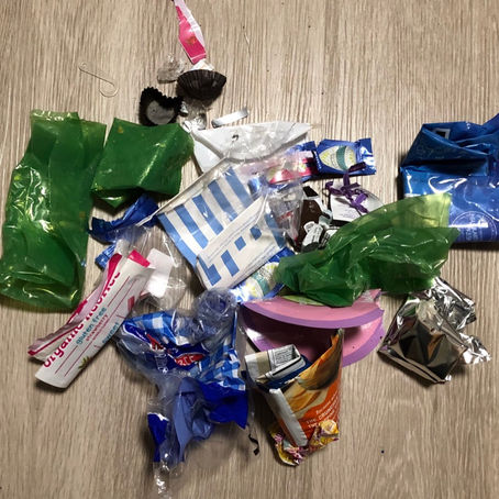 i kept a month's worth of trash