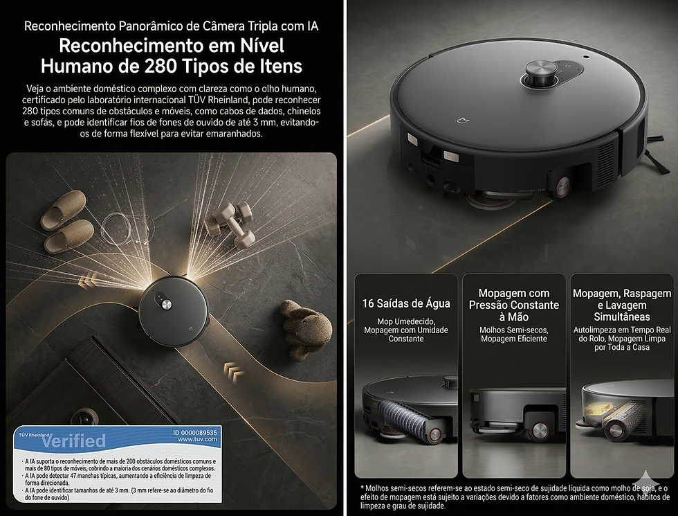 Thumbnail: Robô de Limpeza Xiaomi 6 MAX 2026 - 35000PA  - A VISTA- 9.350