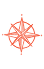 Orange Compass Star