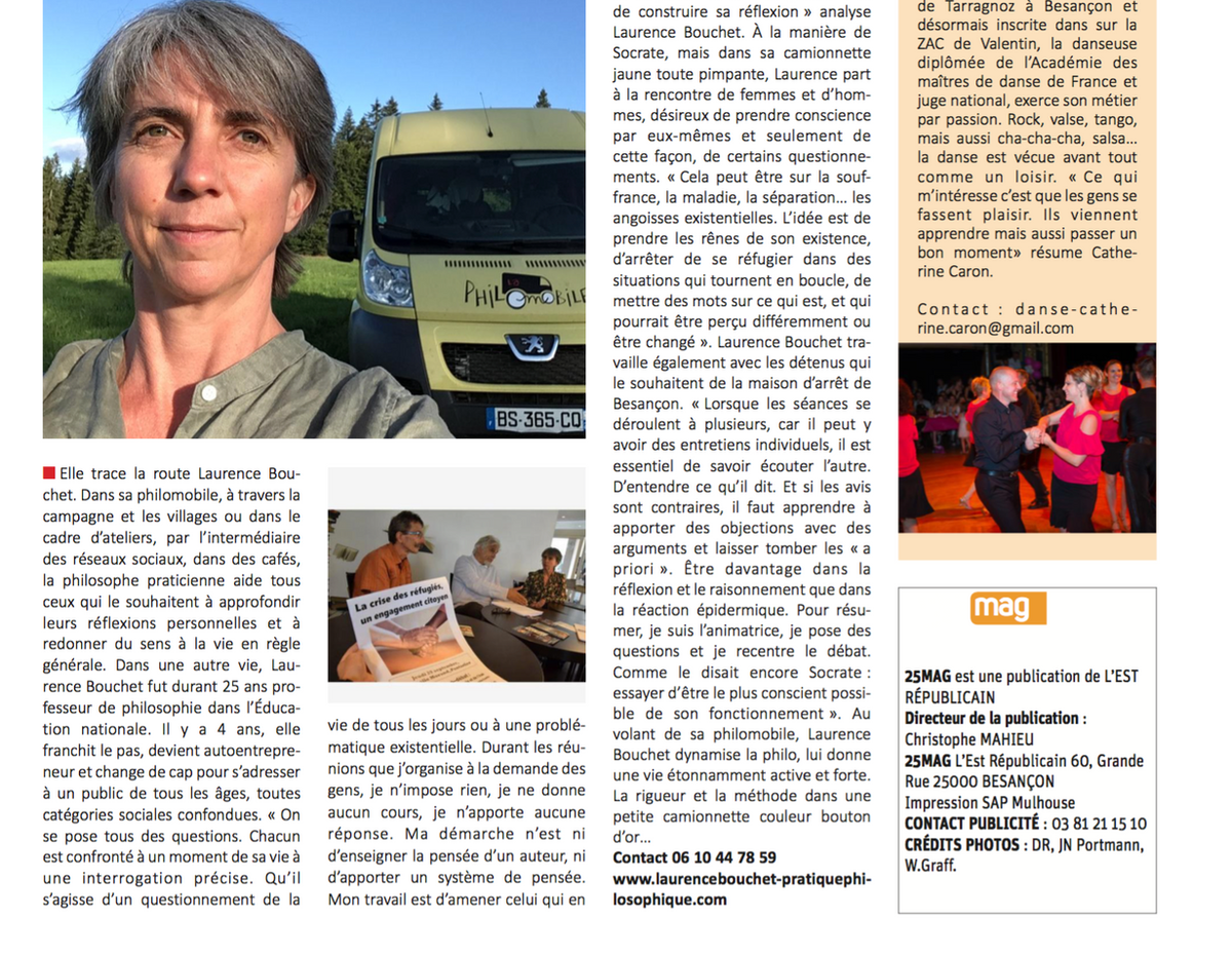 Magazine de L’Est Républicain, 2017 : J’ai testé pour vous un atelier de philosophie