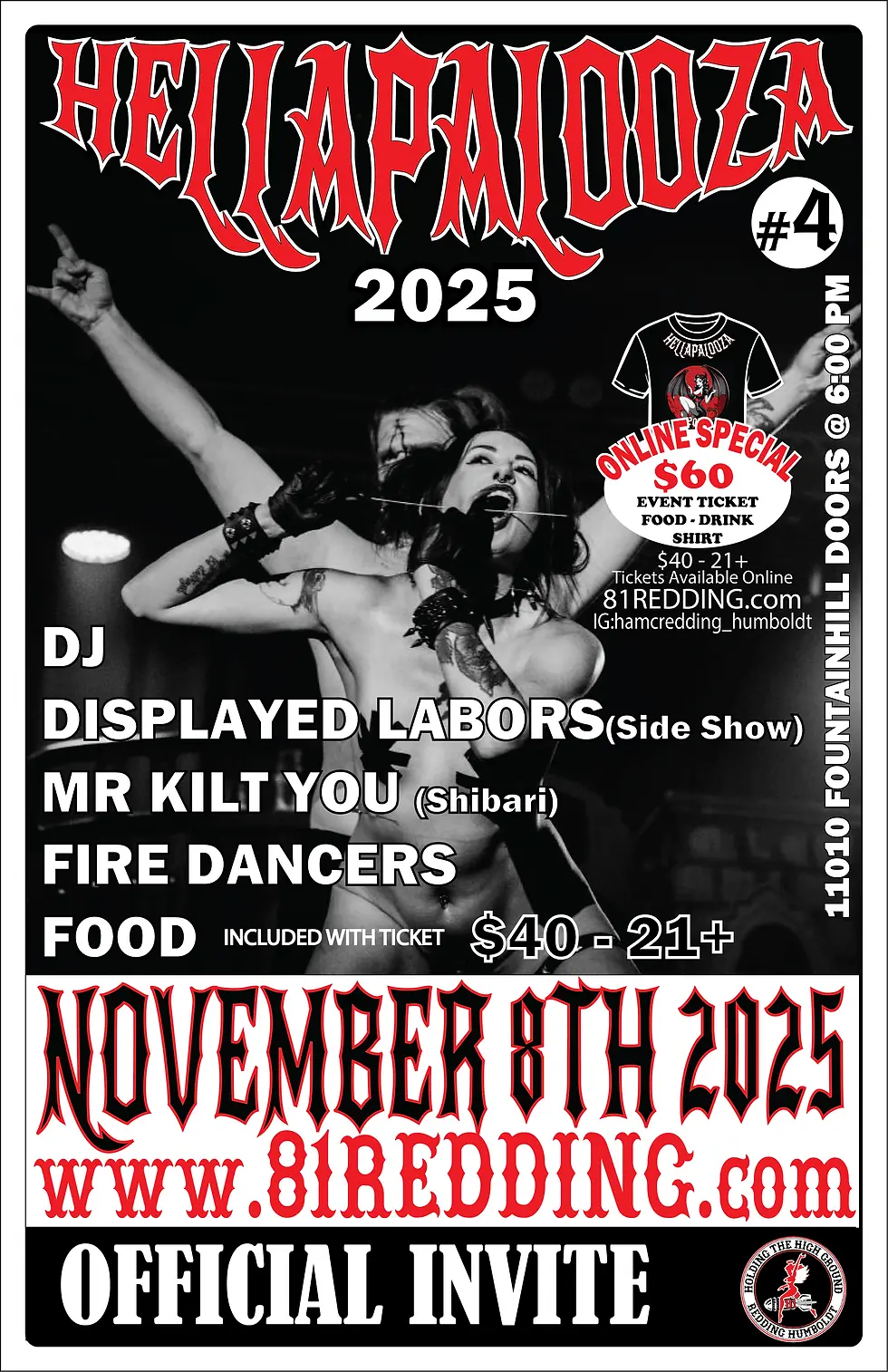 HELLAPALOOZA 2025 Event Ticket $40