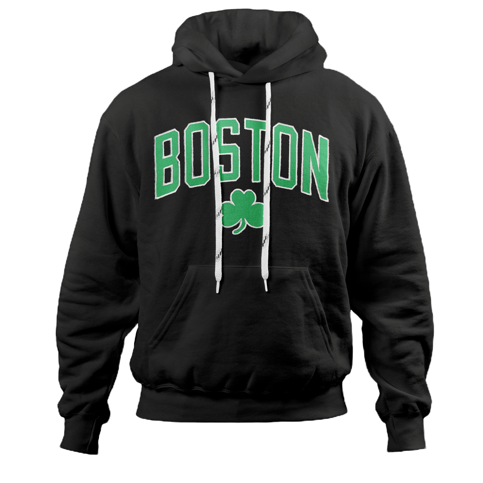 Boston Black Shamrock Hoodie