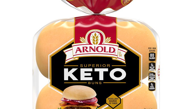 Pan de Hamburguesa Keto Arnold - 8 Unidades, Bajo en Carbohidratos