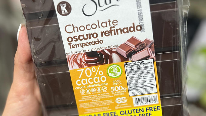 Chocolate Sun 500g Sin azúcar, sin lactosa, sin gluten 
