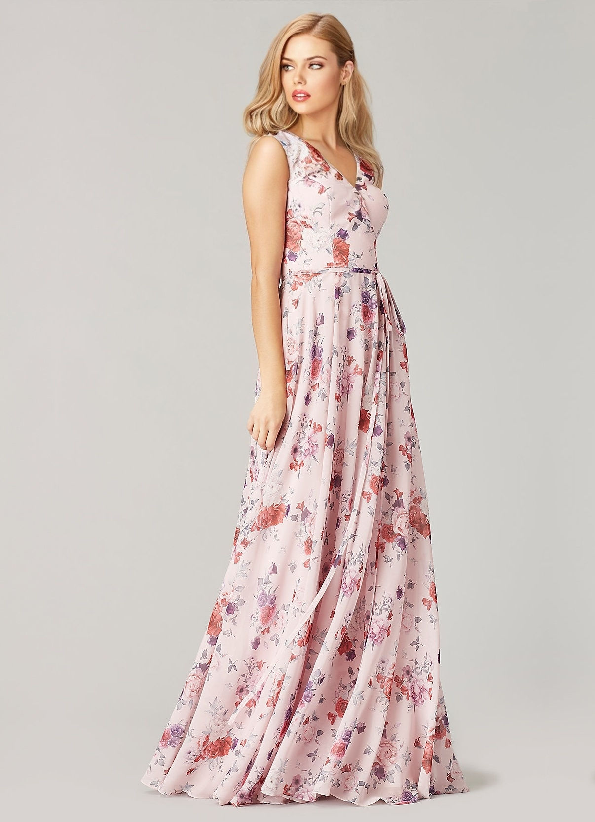 Вечернее платье в цветочный принт