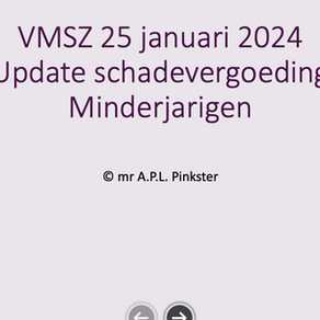 Presentatie 'MiS, schadevergoeding en minderjarigheid' door Antonietta Pinkster | 25 januari 2024 