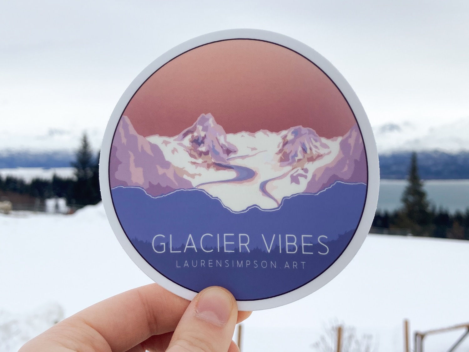 Glacier Vibes Sticker