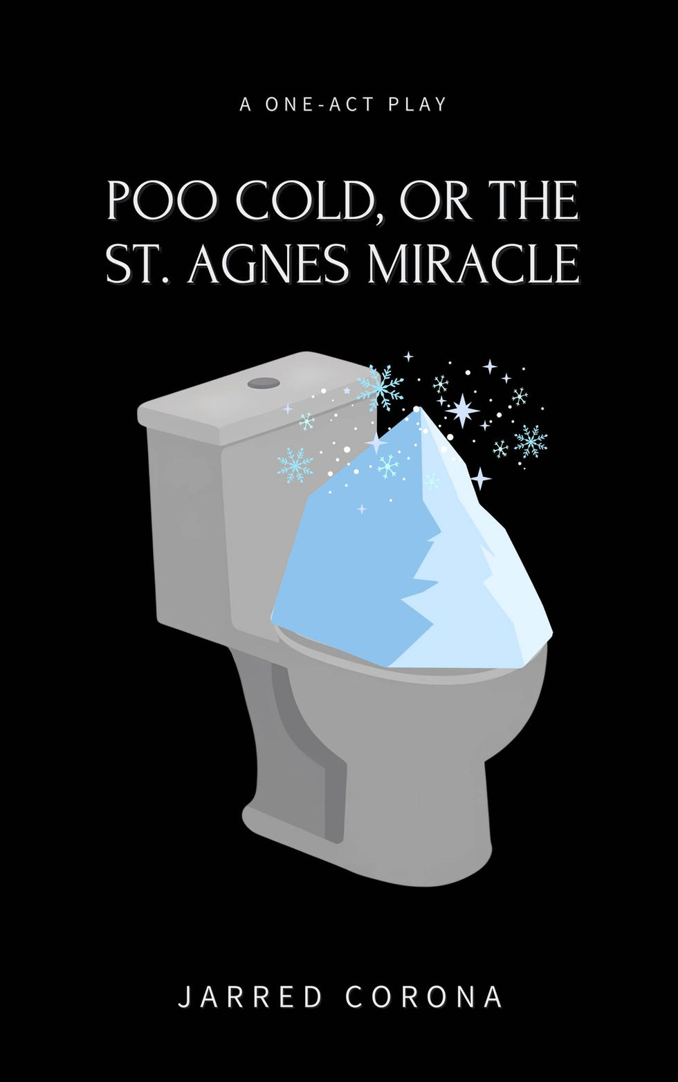 An iceberg stretches out of a toilet.