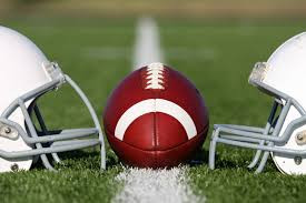 football and helmets