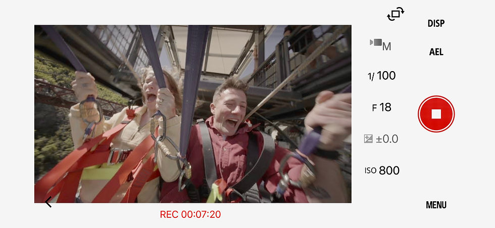 Two people on the Kawarau Bungy Swing