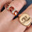 Thumbnail: Stunning Edwardian Hessonite Garnet Diamond 7 Stone Half Hoop Ring