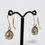 Thumbnail: Antique Georgian Rock Crystal Black Dot Silver Gold Conversion Earrings