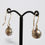 Thumbnail: Antique Georgian Rock Crystal Black Dot Silver Gold Conversion Earrings