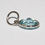 Thumbnail: Antique Blue Zircon Platinum Charm Pendant Dangler