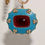 Thumbnail: Antique Victorian Garnet Seed Pearl Enamel Pendant