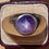 Thumbnail: Stunning Art Deco No Heat Ceylon Star Sapphire Platinum Heavy Man's Gypsy Ring