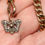 Thumbnail: Antique Continental Rose Cut Diamond Silver Butterfly Pendant Charm