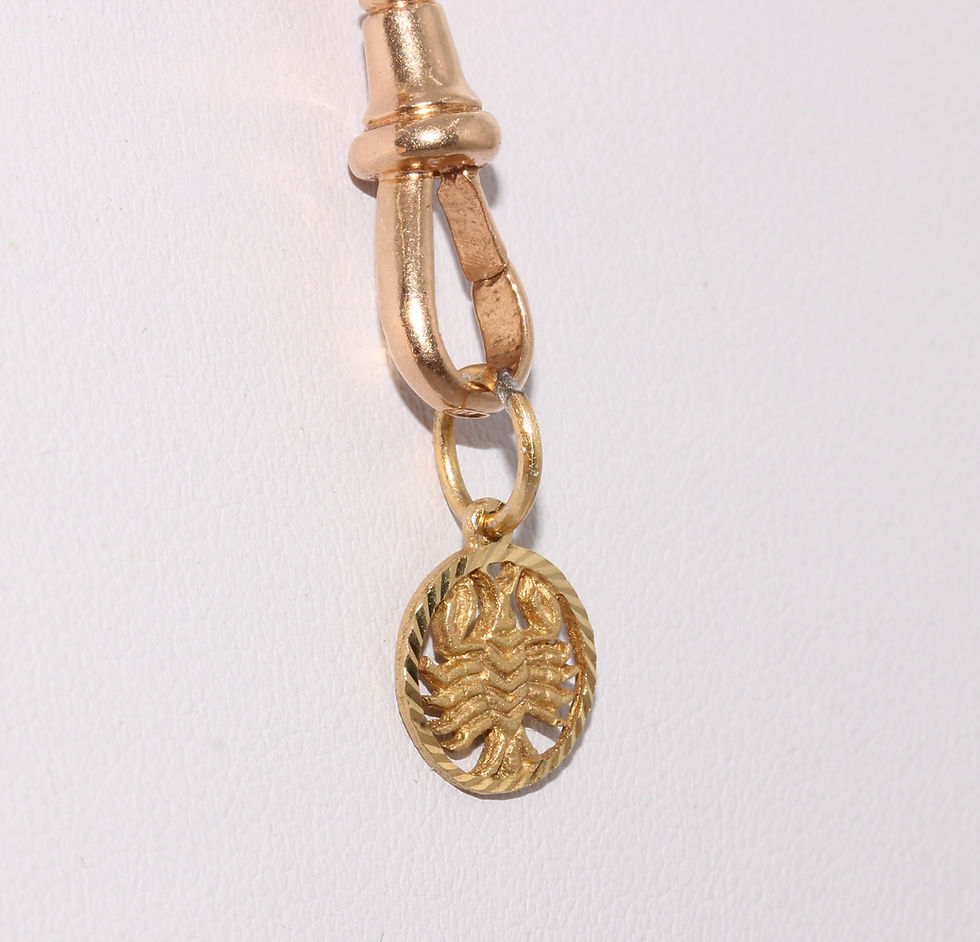 Thumbnail: Vintage 9K Gold Lobster Charm Pendant Dangler