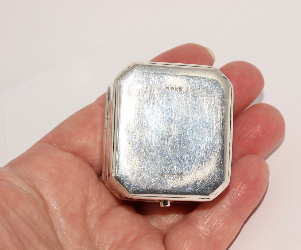Thumbnail: Late Art Deco "Cecile" Sterling Silver Canadian Birks Engagement Ring Box