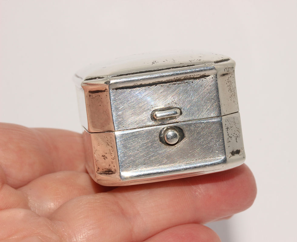 Thumbnail: Late Art Deco "Cecile" Sterling Silver Canadian Birks Engagement Ring Box