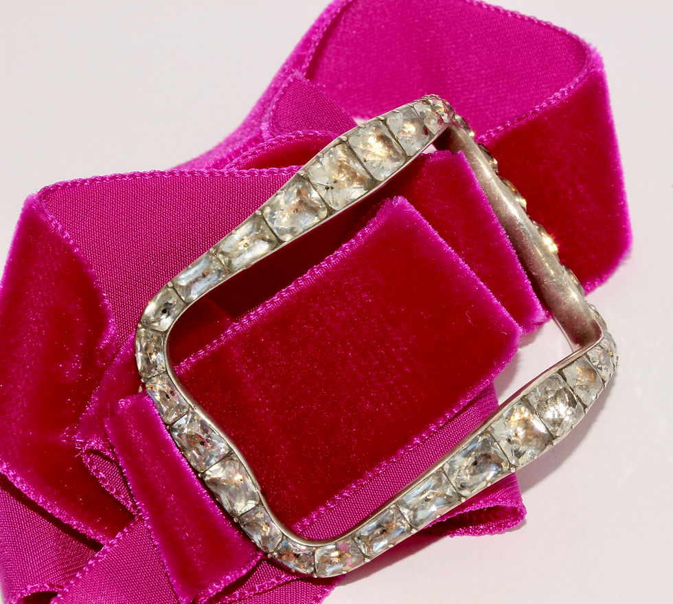 Thumbnail: Stunning Antique Georgian Paste Buckle Conversion Cuff Bangle Bracelet