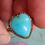 Thumbnail: Stunning Antique Turquoise Heart Rose Diamond Ring