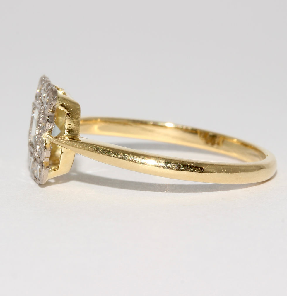 Thumbnail: Art Deco Diamond Aquamarine Ring