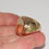 Thumbnail: Art Nouveau 14K Bi Colour Heavy Gold Signet Ring
