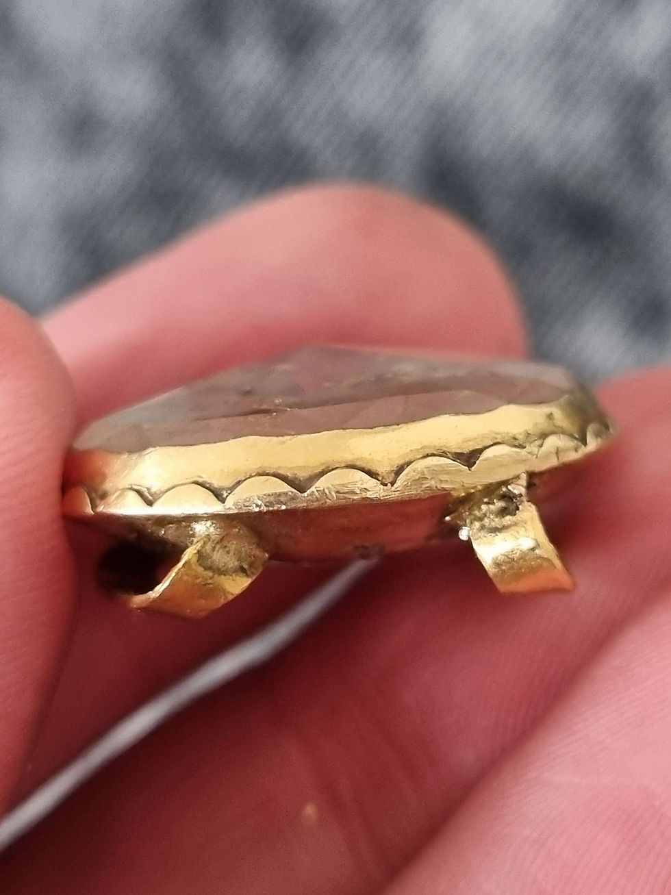 Thumbnail: 17th Century Stuart Crystal "NO RIVALS" 18-22K Gold Slide