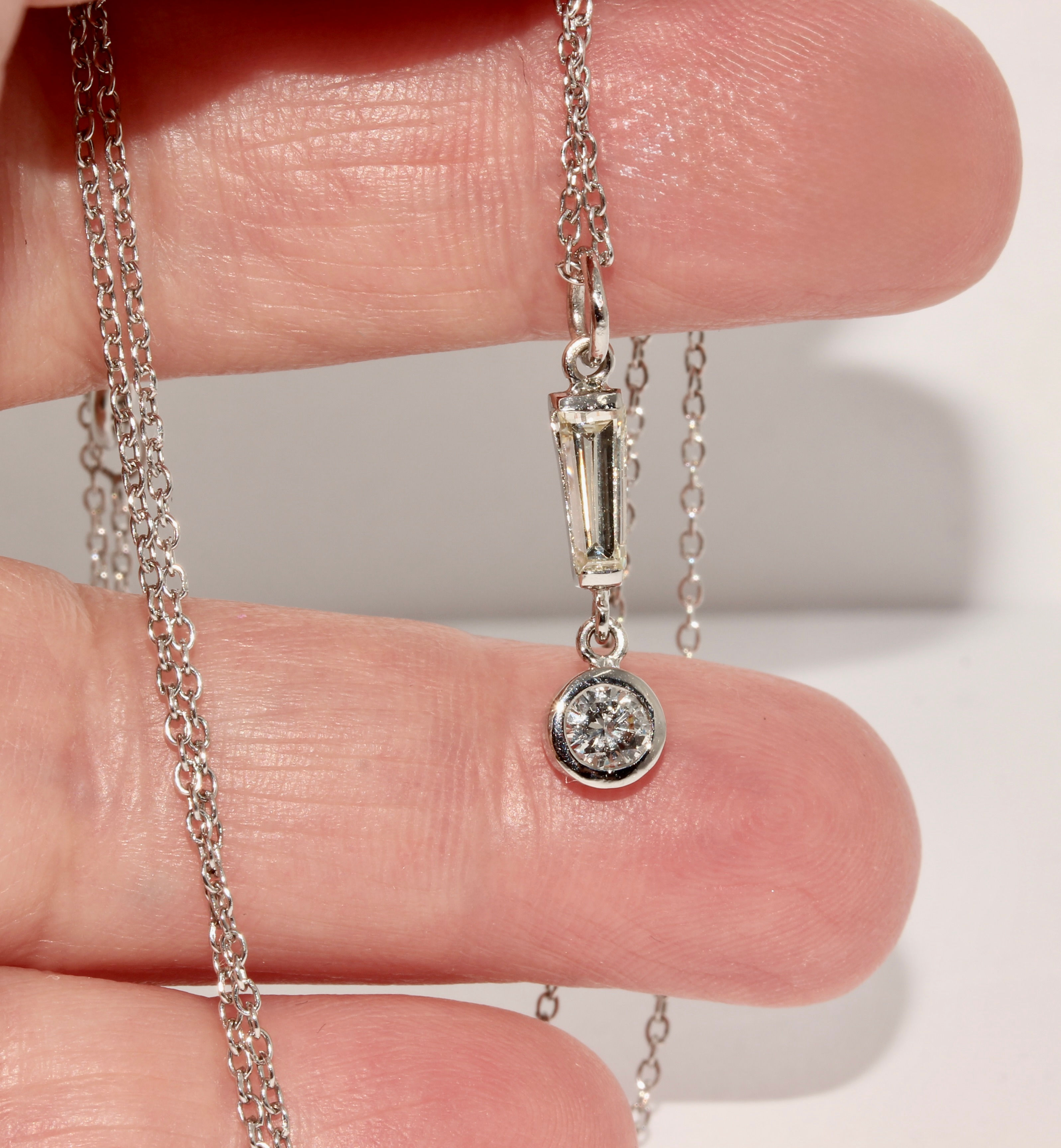 Antique Components Contemporary Diamond Exclamation Mark Charm Pendant Dangler